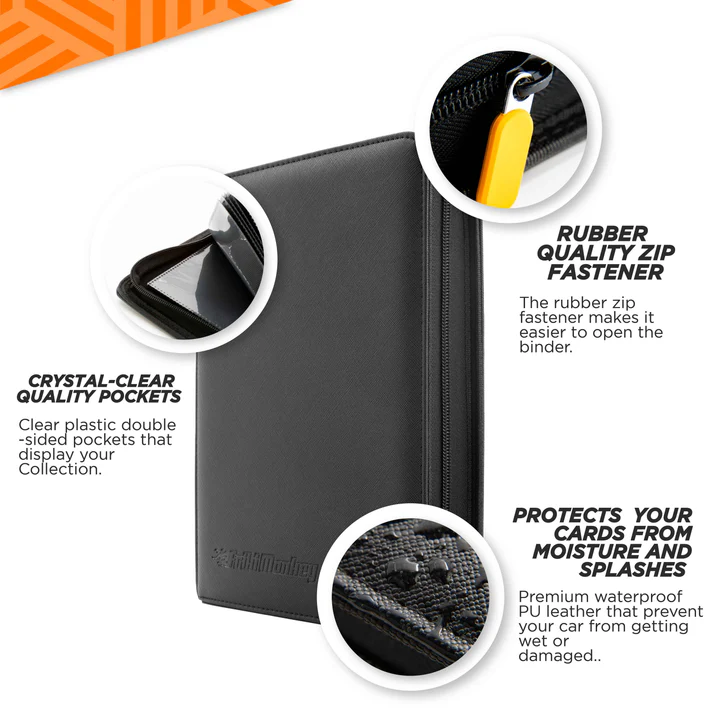 Álbum para Cartas Pokémon TCG, Capacidad para 64 Toploaders y 64 Fundas, 16 Hojas, 128 Bolsillos - Imagen 8